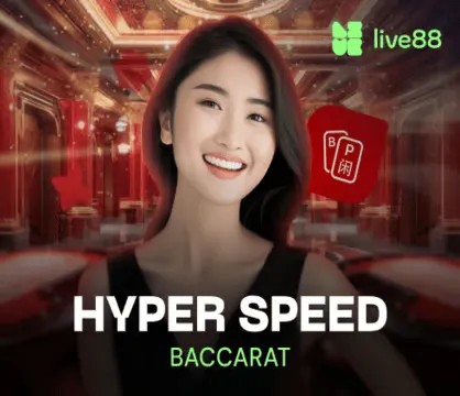 Hyper Speed Baccarat online game logo by Evolution on chennaiyil.com